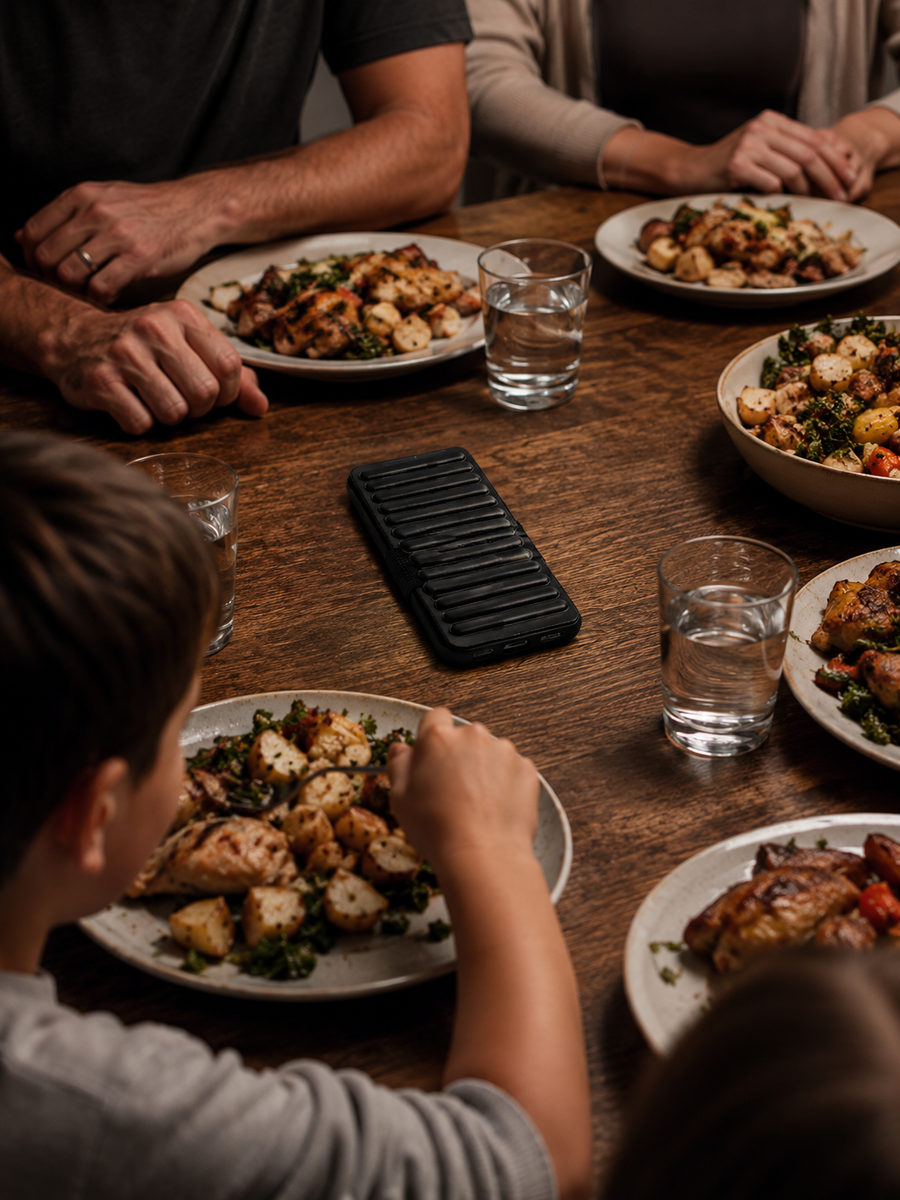 At the table